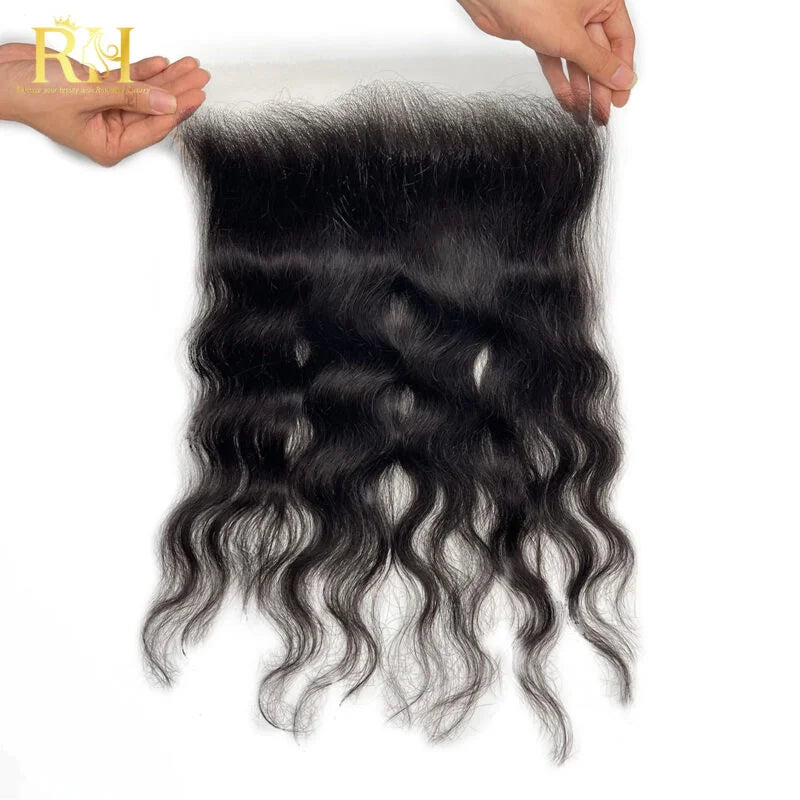 13×6 HD SWISS FRONTAL – Raw SEA Wavy Natural color