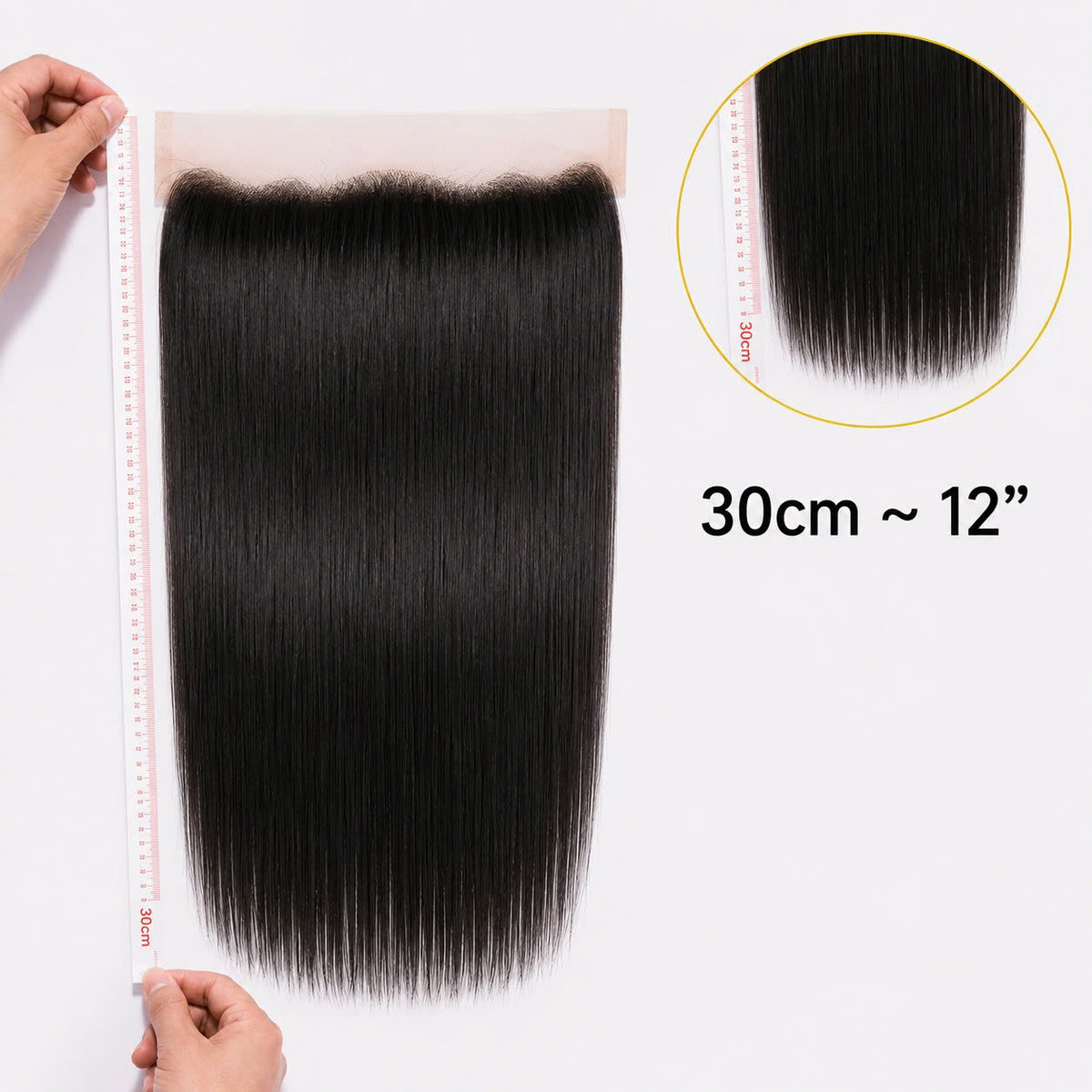 13X6 Straight HD Swiss Frontal