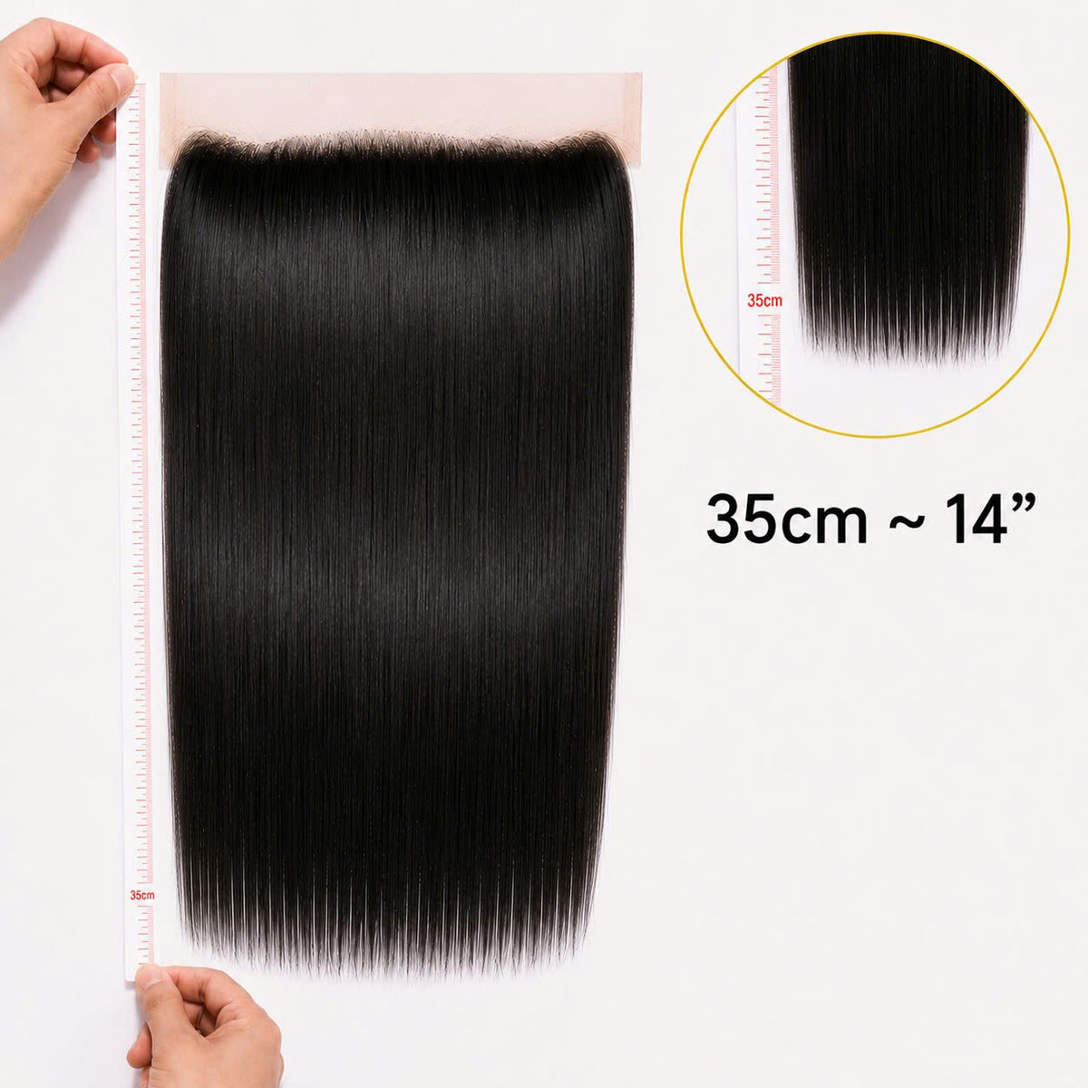 13X6 Straight HD Swiss Frontal
