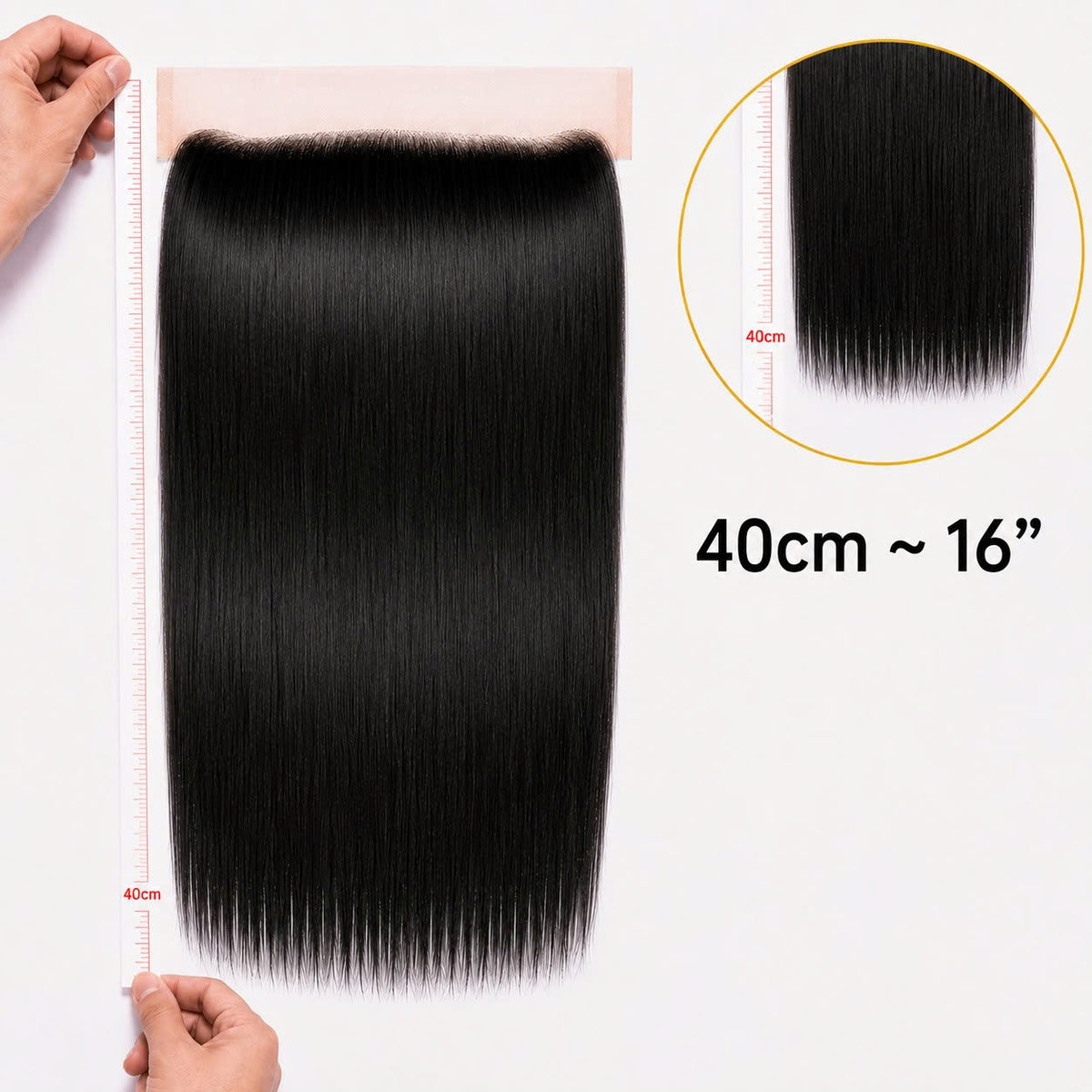 13X6 Straight HD Swiss Frontal