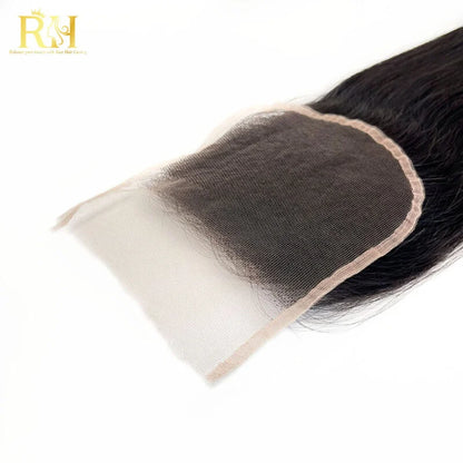 4×4 HD SWISS CLOSURE – Raw SEA Straight Natural color