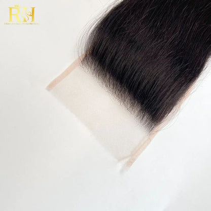 4×4 HD SWISS CLOSURE – Raw SEA Straight Natural color