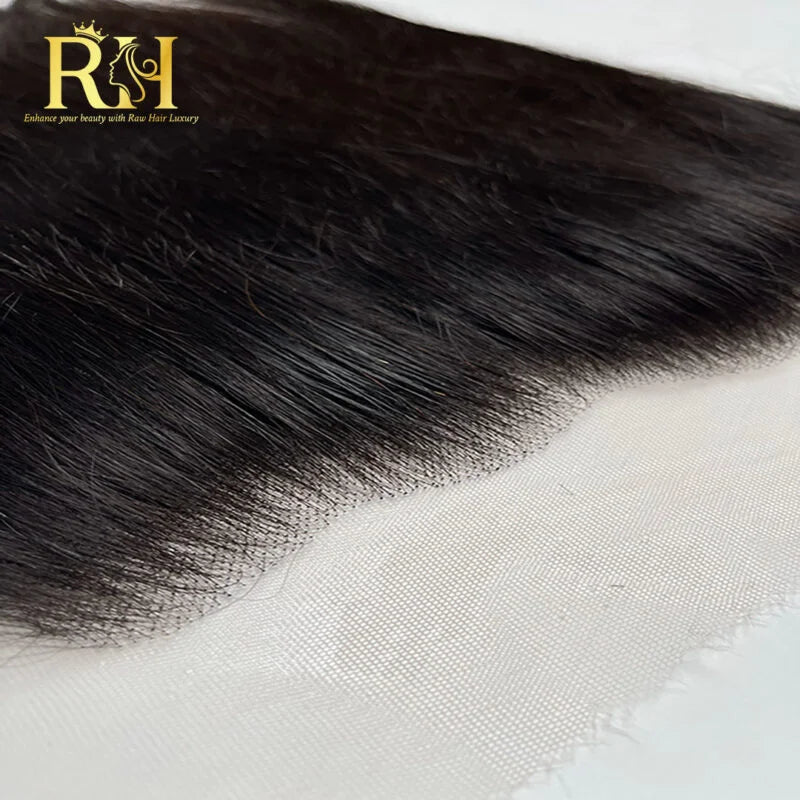 13×6 HD SWISS FRONTAL– Raw SEA Straight Natural color
