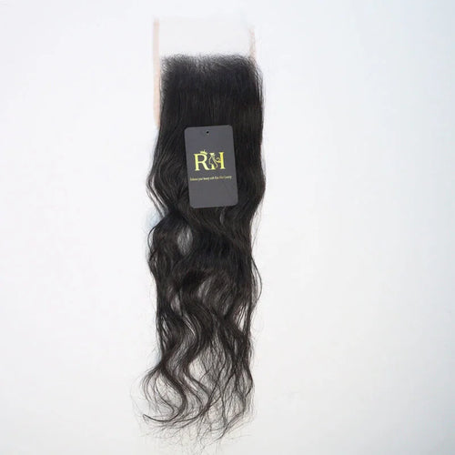 4×4 HD Swiss Closure – Raw SEA Wavy – Natural Color
