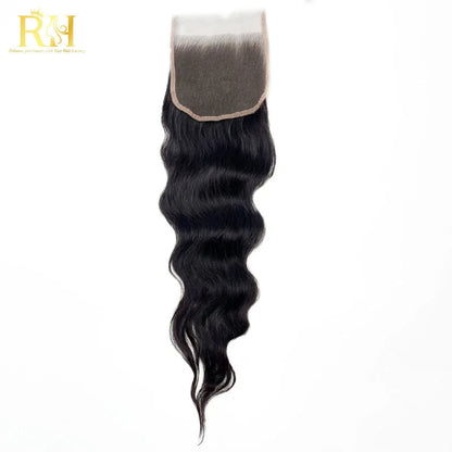 5×5 HD Swiss Closure – Raw SEA Wavy – Natural Color