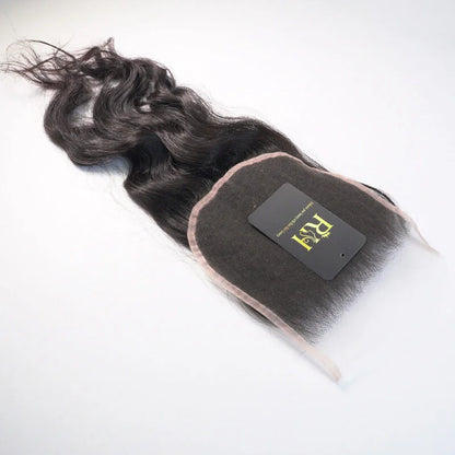6×6 HD SWISS CLOSURE – Raw SEA Wavy – Natural Color