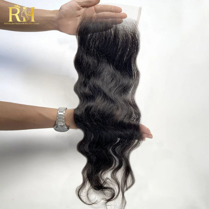 6×6 HD SWISS CLOSURE – Raw SEA Wavy – Natural Color