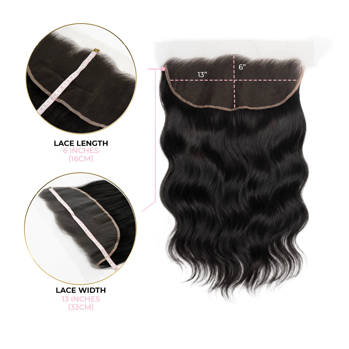13X6 Wavy HD Swiss Frontal