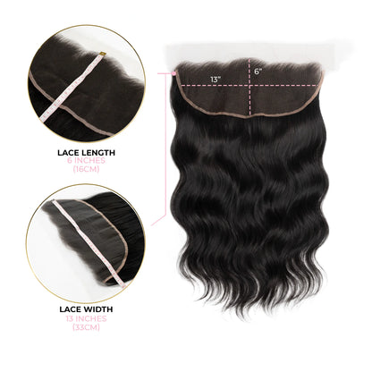 13X6 Wavy HD Swiss Frontal