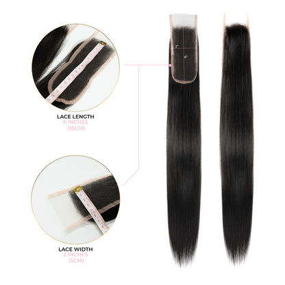 2X6 Straight HD Swiss Closure