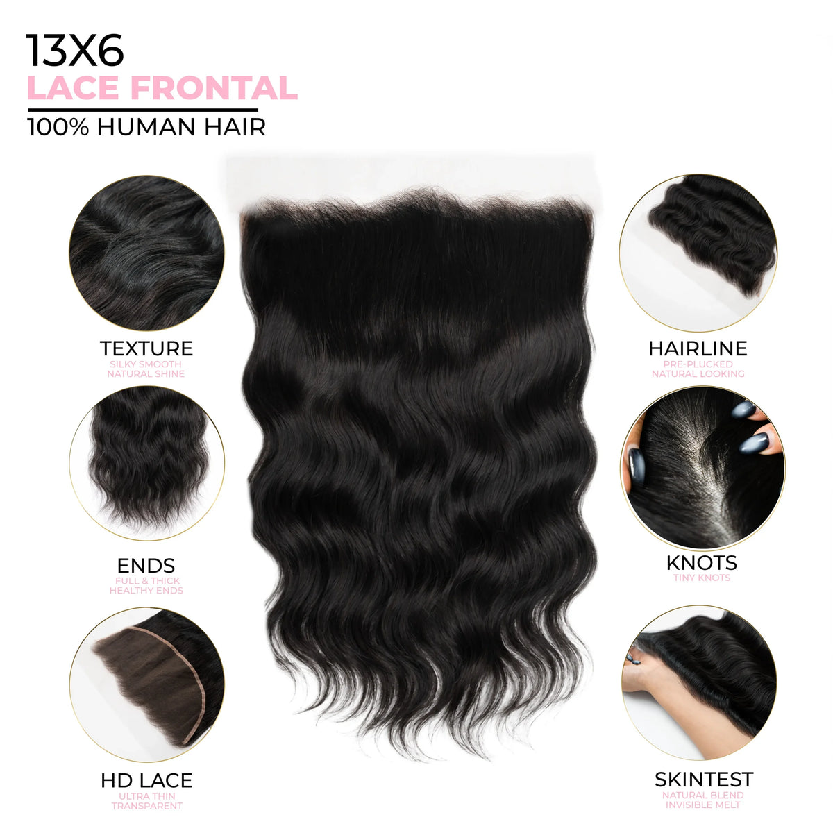 13X6 Wavy HD Swiss Frontal