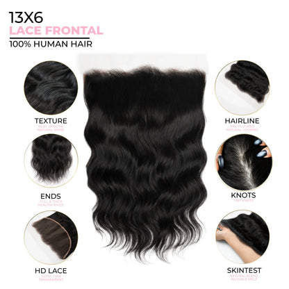 13X6 Wavy HD Swiss Frontal