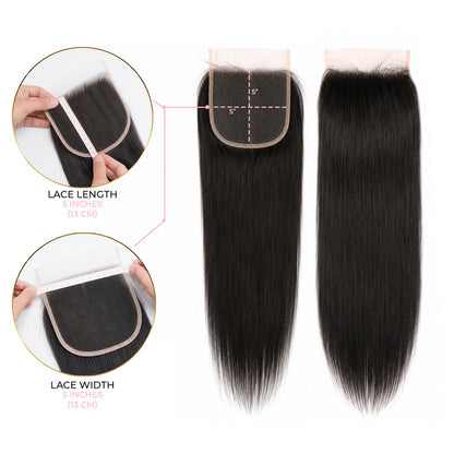 5X5 Straight HD Swiss Closure